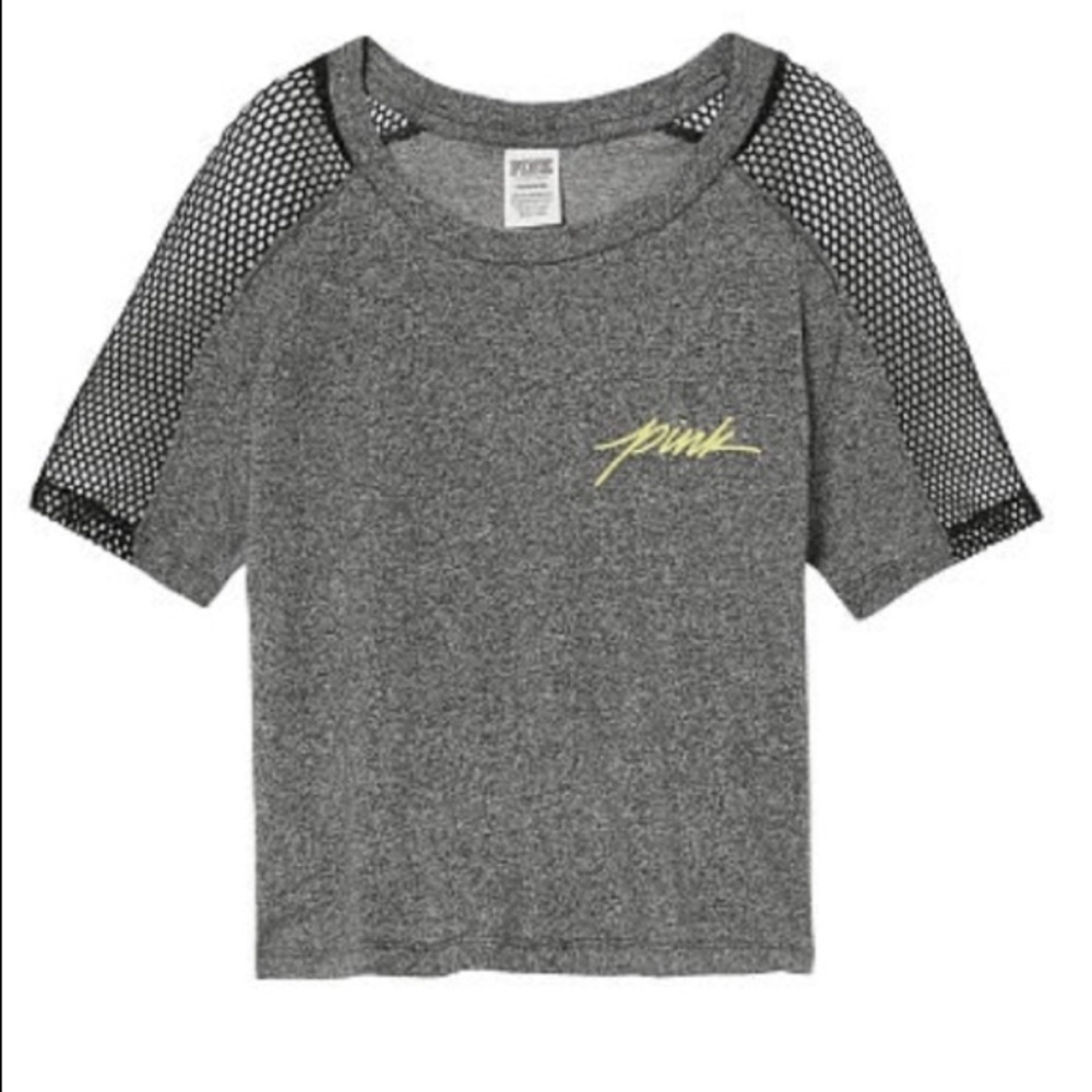 VS PINK Cropped Short Sleeve Tee